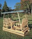 Deluxe Garden Glider with Green Canopy