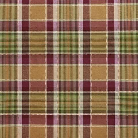 Designer Fabrics U0020E 54 in. Wide Purple And Green Country Plaid Upholstery Fabric