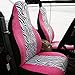 FH-FB121115 Zebra Prints Car Seat Covers, Airbag ready and Split Bench, Pink / White color