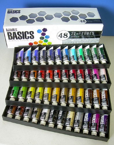 Liquitex Assorted 22-milliliter Basics Acrylic Paint , 48-Pack
