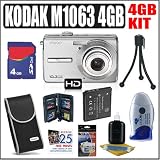 Kodak EasyShare M1063 10.3 MP Digital Camera (Silver) + 4GB Deluxe Accessory Kit