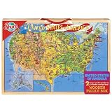 U.S. and World Map Set of 2 Puzzles in Jumbo Box