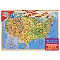 U.S. and World Map Set of 2 Puzzles in Jumbo Box