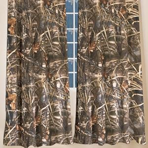 Realtree Max-4 Rod Pocket Drapes, 2 Panels, 2 Tie-backs