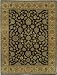 2'x3' Angora Hand-knotted Rug, Black, Brown, Carpet