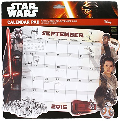 Star Wars Episode VII 2016 Die Cut Calendar Pad