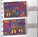 Search : Set of 2 Luggage Tags Made with Laurel Burch Rainbow Cat Purple Fabric