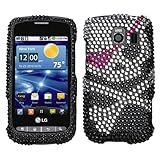 MyBat LG Vortex Diamante Protector Cover - Skull