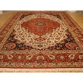 16x23 Ivory Persian Hand Knotted Wool Bakhtiar Rug by Heritage Unlimited