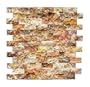 Scabos 1 X 2 Split-Faced Travertine Brick Mosaic Tile - 6 X 6 Sample