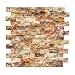 Scabos 1 X 2 Split-Faced Travertine Brick Mosaic Tile - 6 X 6 Sample