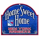NHL New York Rangers 10-by-11 inch Wood Sign Home Sweet Home