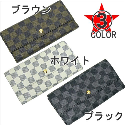（リッキーアンドヒッキー）Rickey&Hickey　ブロックチェック柄2つ折りファスナー長財布
