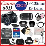 Canon EOS 60D 18 MP CMOS Digital SLR Camera with Canon EF-S 18-135mm Lens + ....