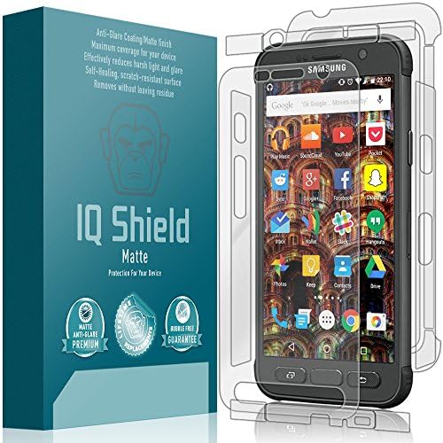 Galaxy S7 Active Screen Protector, IQ Shield® Matte Full Coverage Anti-Glare Screen Protector + Full Body Skin for Galaxy S7 Active Bubble-Free Film - with Lifetime Warranty