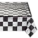 Black and White Checkered Metallic Tablecovers