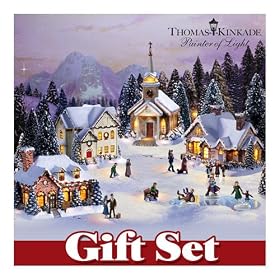 Thomas Kinkade Village Christmas: Serenity Pointe Gift Set by Hawthorne Village