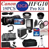 Canon VIXIA HF G10 Full HD Camcorder with HD CMOS Pro and 32GB Internal Flash Memory with SSE 32GB Pro Kit includes 2 Batteries, charger, case, 2 lenses and much more