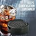 Living Pure Drink Coasters | Large Black Silicone Coasters Feature a Deep Tray to Fit Almost All Sizes of Cups or Mugs | Set of 6 Non-slip, Eco-Friendly, Absorbent Beverage Coasters with Holder