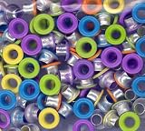 EyeLets Etc 1/8 Inch Round Top Painted Eyelets Groovy Color Assortment, Pack of 100