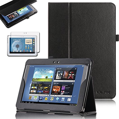 Galaxy Note 10.1 Case, ULAK (Black) Samsung Galaxy Note 10.1 Case Luxury Slim Fit Folio Case Cover for Samsung Galaxy Note 10.1 inch Tablet N8000 N8010 N8013 with Screen Protector