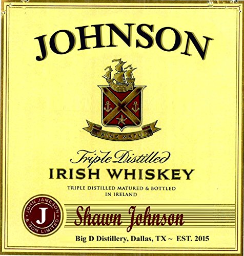 Personalized Jameson Irish Whiskey Label On 750ml Whiskey Bottle