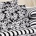 Floral Black and White Bedding Duvet Cover Set King