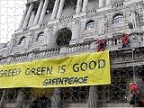 Jigsaw of BANK OF ENGLAND TAKEN OVER BY GREENPEACE from National News