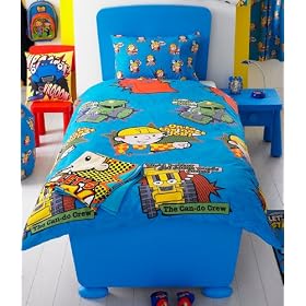 Bob The Builder Single Bed Duvet Cover Set Blue *ms