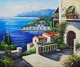 Art Reproduction Oil Painting - Romantic: High Rise Bay - Classic 20" X 24" - Hand Painted Canvas Art