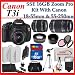 Canon EOS Rebel T3i SLR Digital Camera Kit with Canon 18-55mm IS Lens + Canon 55-250mm IS Lens + Huge Accessories Package Including Wide Angle Macro Lens + 2x Telephoto Lens + 3 Pc Filter KIT + 16gb Sdhc Memory Card & Much More!!