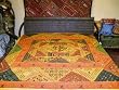 Yellow Bedspreads Banjara Mirror Hand Embroidered Wall Tapestry Throw 80x90