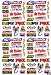 Sports : Motocross FMX Logo Aufkleber Satz Bogen E5