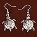 Yazilind Antique Tibetan Silver Tortoise Ear Wire Hook Dangle Earrings