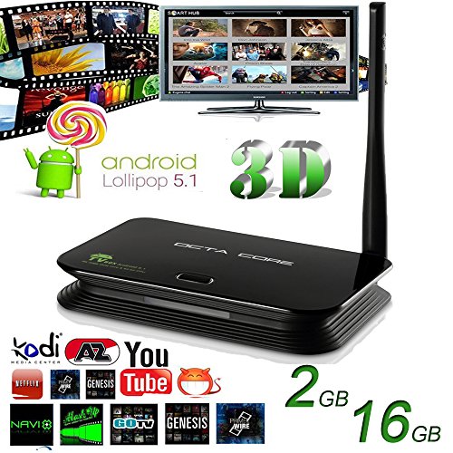 SUPVINÂ® Z4 Android 5.1 Lollipop Fully loaded Kodi TV BOX Dual Band WiFi 64Bit CPU RK3368 Octa-core 2GB RAM 16GB ROM 4K*2K Bluetooth 4.0 Streaming Media Players