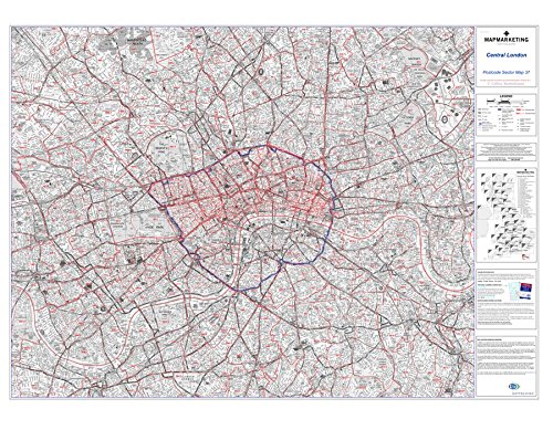 Central London (Map Marketing Postcode Sector Map)