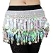 HOTER® Multi-Row Paillettes Gold Coins Belly Dance Wrap & Hip Scarf, Lively Style