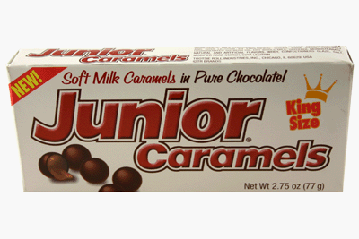 Junior Caramels 2.75oz Theater Box 48 Packs by Tootsie Roll Ind