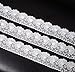 Vintage Embroidered Lace Edge Trim Ribbon Wedding Applique DIY Sewing Craft (A-10Yards, White)