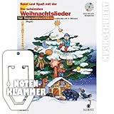 Produkt-Bild: Spiel und Spa&szlig; mit der Blockfl&ouml;te - Die sch&ouml;nsten Weihnachtslieder f&uuml;r Sopranblockfl&ouml;te (+CD) inkl. praktischer Notenklammer - 20 beliebte Weihnachtslieder in sehr leichten Bearbeitungen wahlweise mit 2. Stimme (broschiert) von Hans und Marianne Magolt (Noten/Sheetmusic)