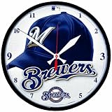 MLB Milwaukee Brewers Round Clock