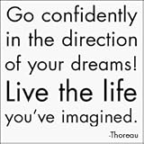 Go Confidently - Thoreau Black and White Magnet