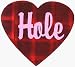 Hole - Awesome Red Prism (Shiny & Reflective) Heart Logo - Sticker / Decal