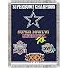 Dallas Cowboys NFL Super Bowl Commemorative Woven Tapestry Throw (48