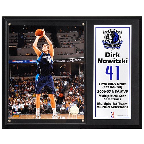 Mounted Memories Dallas Mavericks Dirk Nowitzki 12X15 Plaque With 8X10 Photograph And Plate