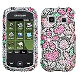 Rhinestones Protector Case for Samsung Trender M380, Fantastic Flowers Full ....
