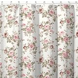 Maytex Beth Fabric Shower Curtain, Ivory Maytex Beth Fabric Shower Curtain, Ivory