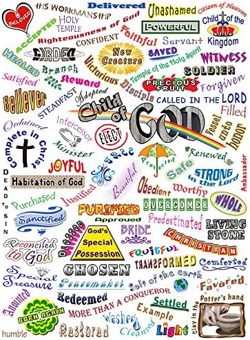 Who We Are in Christ Stickers, Set of 10, 3x4