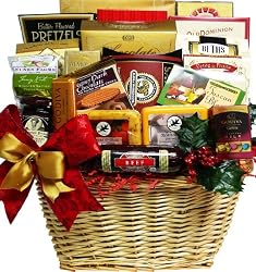 Best All Around Gourmet Food Gift Basket with Smoked Salmon