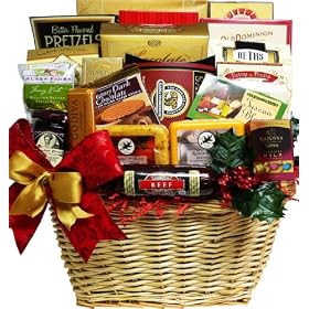Best All Around Gourmet Food Gift Basket with Smoked Salmon